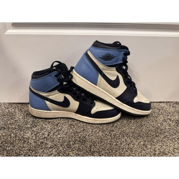 Nike Air Jordan 1 Retro High Og Gs Obsidian UNC GS 575441-140 Size 5.5Y - Picture 1 of 7